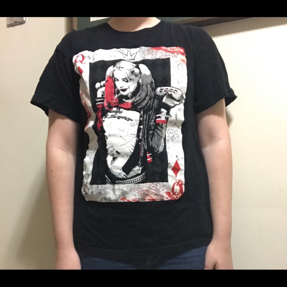 Hot Topic Harley Quinn S Black T-Shirt